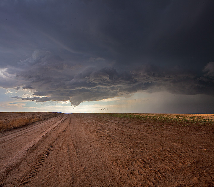 thunderstorm,wall cloud,Colorado,road