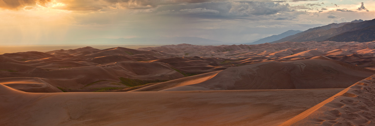 Great Sand Dunes,panorama,sunset
