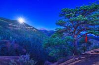  Summit of Red Mountain in Manitou Springs during the Blue Super Moon of 2024.