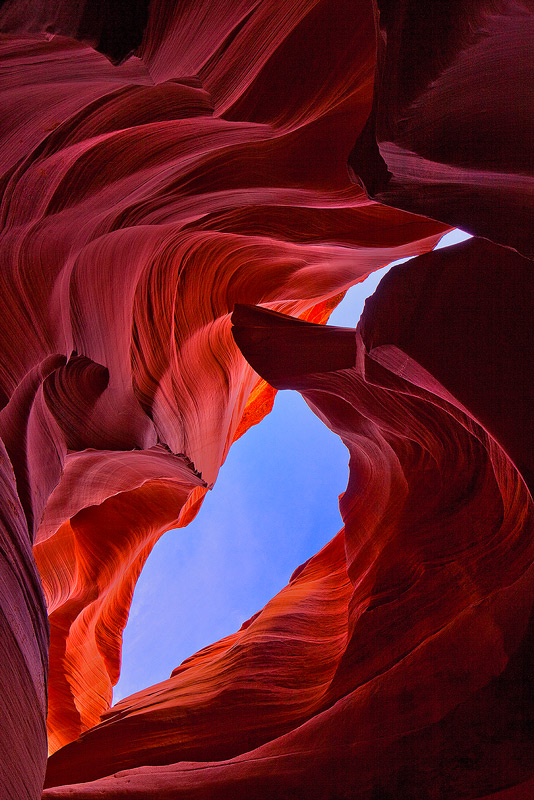 A vertical of the unusual formations in Lower Antelope.