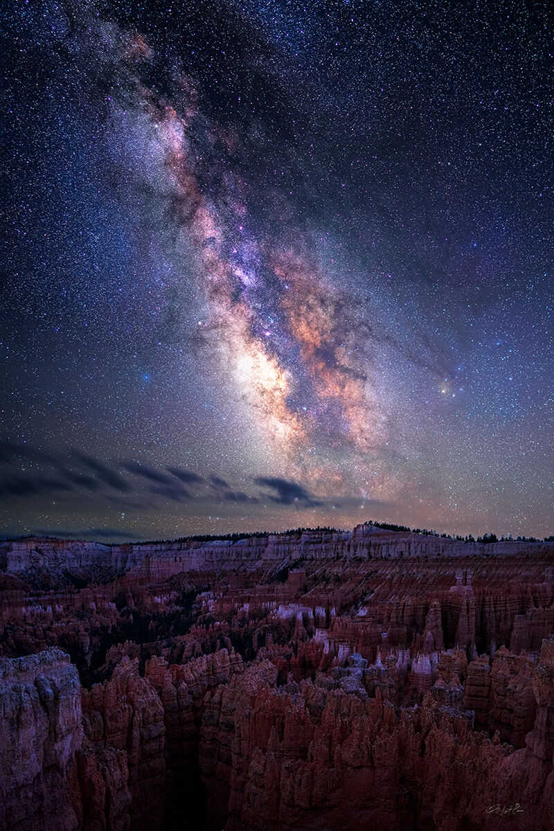 The Milky Way from Sunset Point in Bryce Canyon National Park.