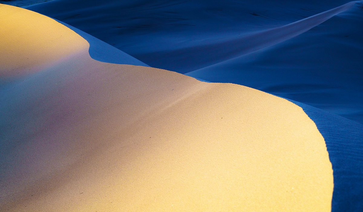 Subtle colors and light at sunset make the dunes a dream for photographers.