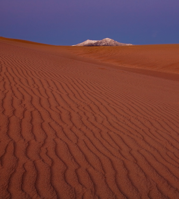 Dusk comes to the dunes.