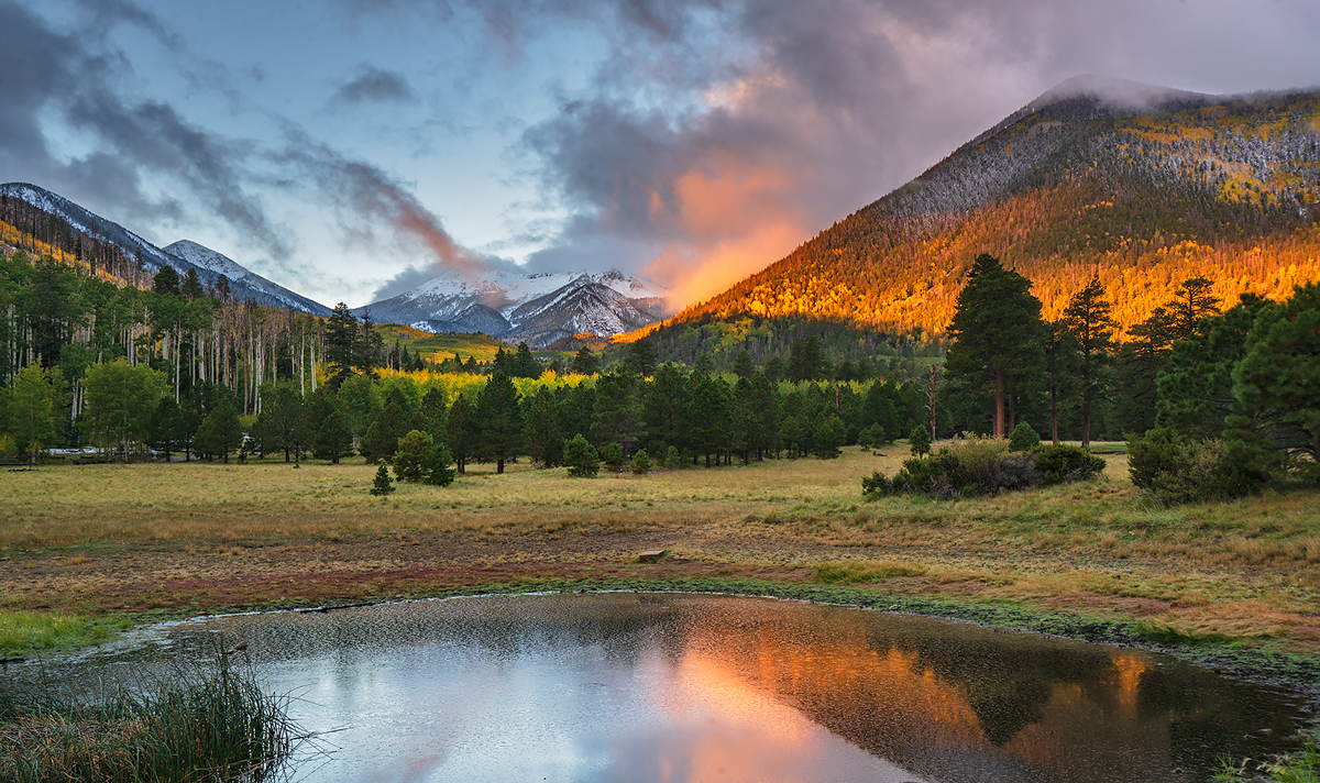 Clearing storm above Lockett Meadow campground in the San Francisco Peaks.