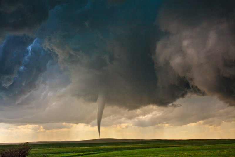 The first of several tornadoes that formed from a storm moving through Simla, Colorado, June 4, 2015.
