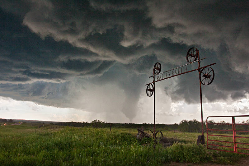 Large tornado crosses through Simla, Colorado, June 4, 2015.