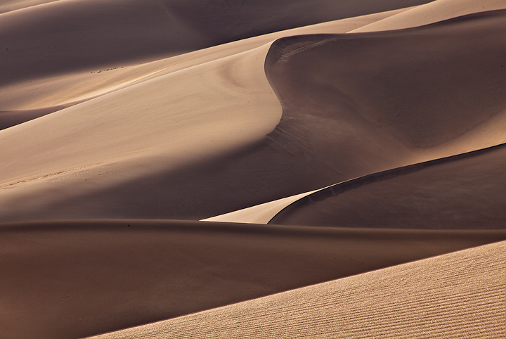 Interesting patterns and curves in the Sand Dunes.
