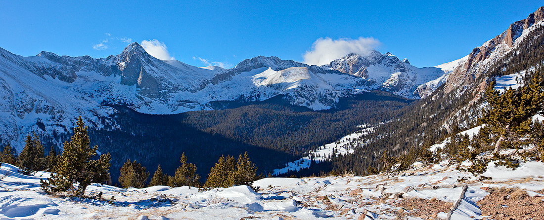 The Sangres from Music Pass in late December.